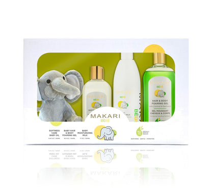Makari Baby Set With Oil & Foaming Gel & Milk 500ml