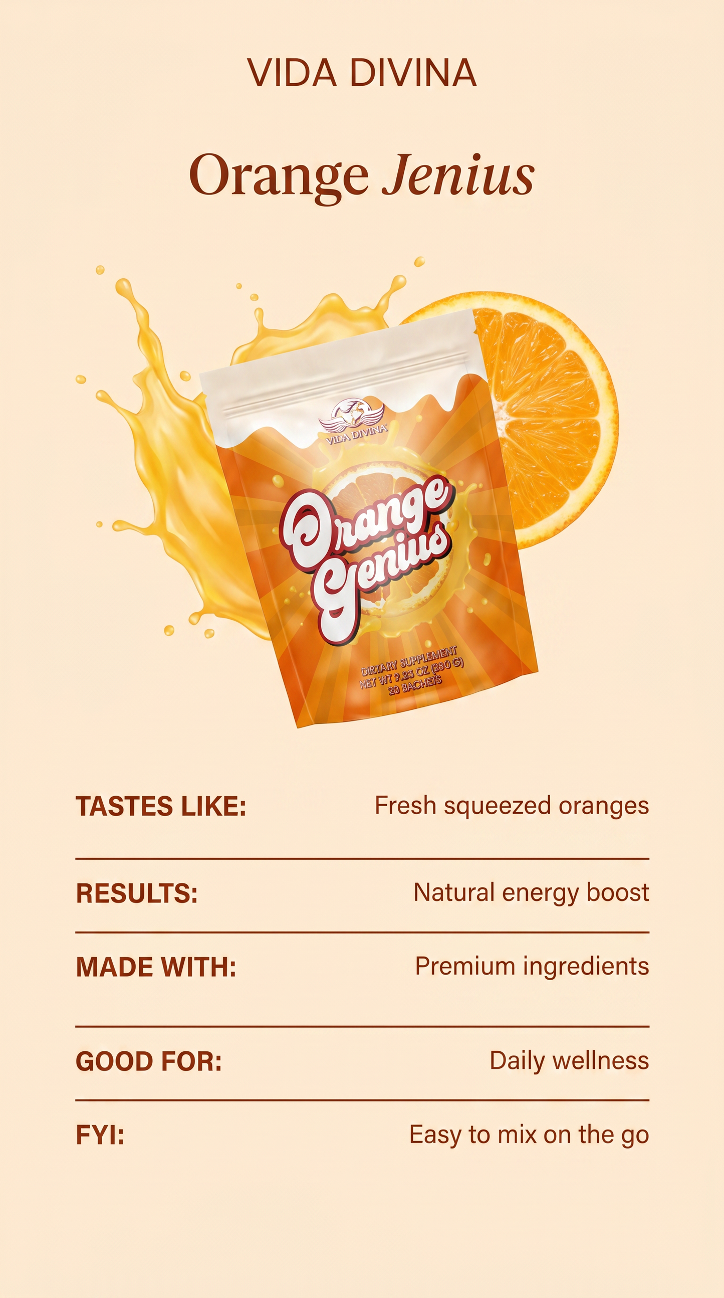 Vida Divina Orange Jenius