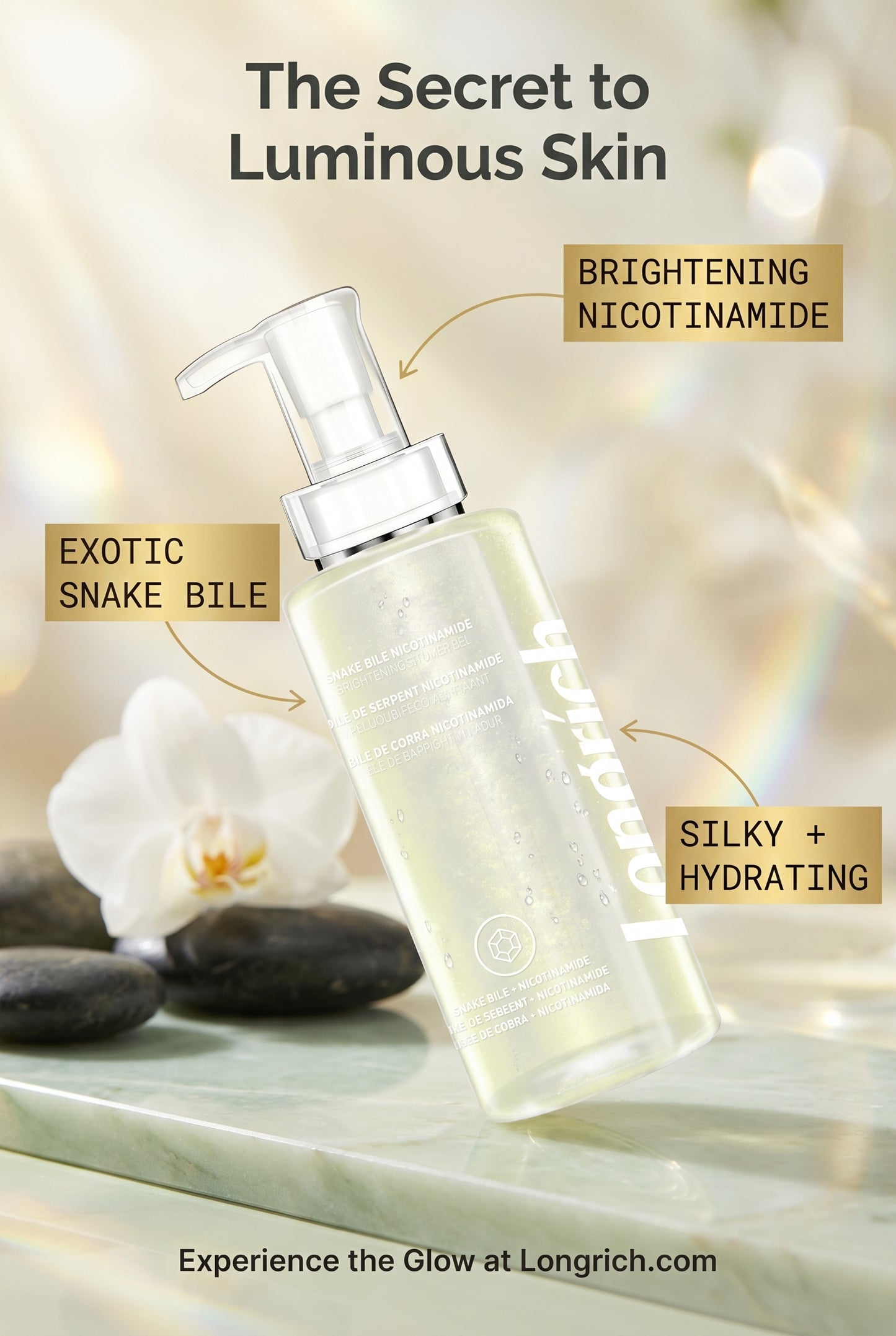 Longrich Snake Bile Nicotinamide Brightening Shower Gel generally highlight its moisturizing