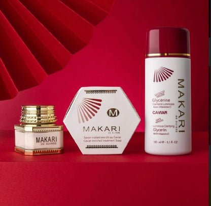 Makari Caviar 3-pcs Set Natural Caviar Skincare for Anti-Aging and Brightening