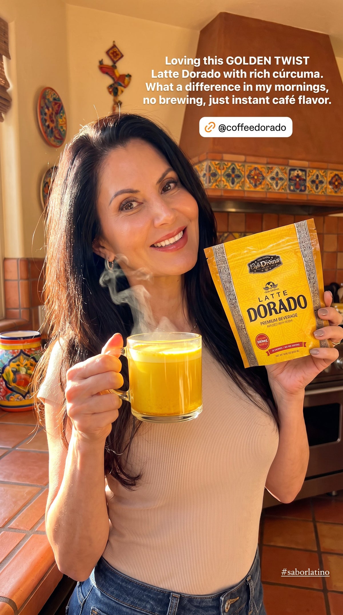 Café Dorado Latte cúrcuma - sabor latino