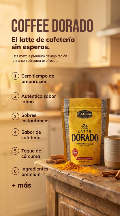 Café Dorado Latte cúrcuma - sabor latino