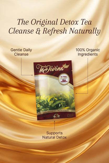 Thé détox original Te Divina pour la détoxification, le nettoyage et la perte de poids 1 sachet