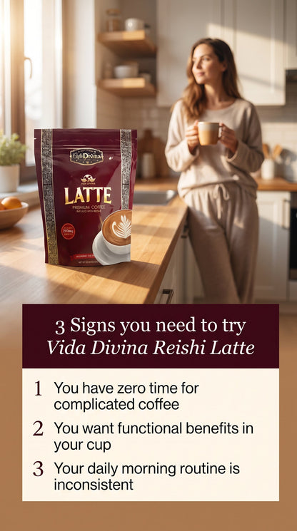 Café Premium Vida Divina Original LATTE con Reishi 20 Sobres