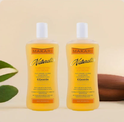 Makari Naturalle Carotonic Extreme BODY GLYCERIN 16.6 Oz – Moisturizes Brightens 2 Pcs Gift Set