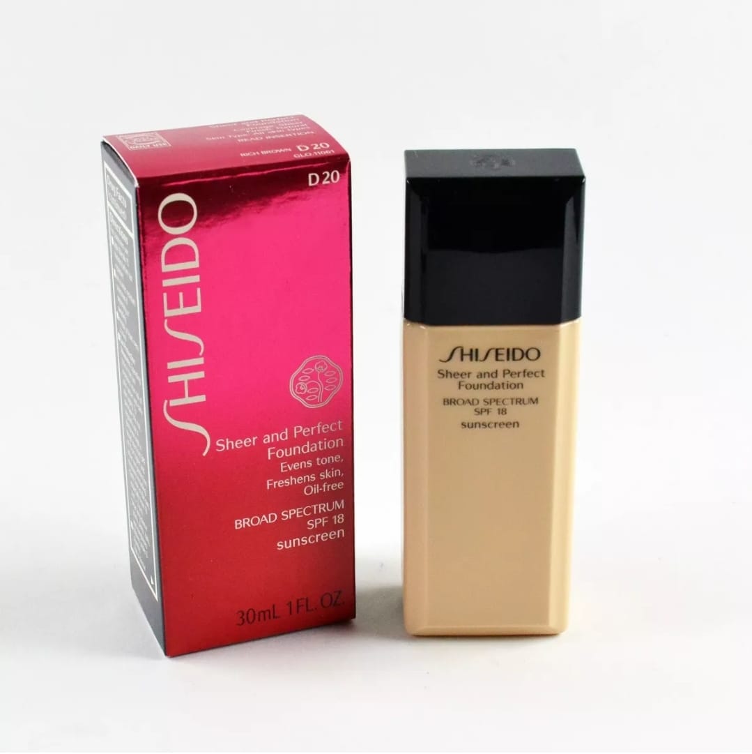 Shiseido Sheer and Perfect Foundation-Rich Brown D20