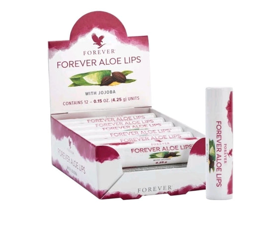 FOREVER LIVING ALOE LIPS 1 Box of -Aloe Leaf Extract Jojoba Seed Oil Beeswax