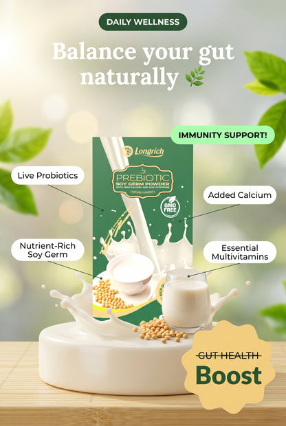 Longrich Prebiotic Soy Germ With Calcium and Multivitamins 10 Sticks 20g