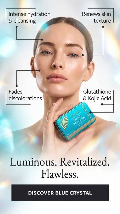 Makari Blue Crystal Revivify Beauty Bar Soap – Lightening, Brightening Cleansing