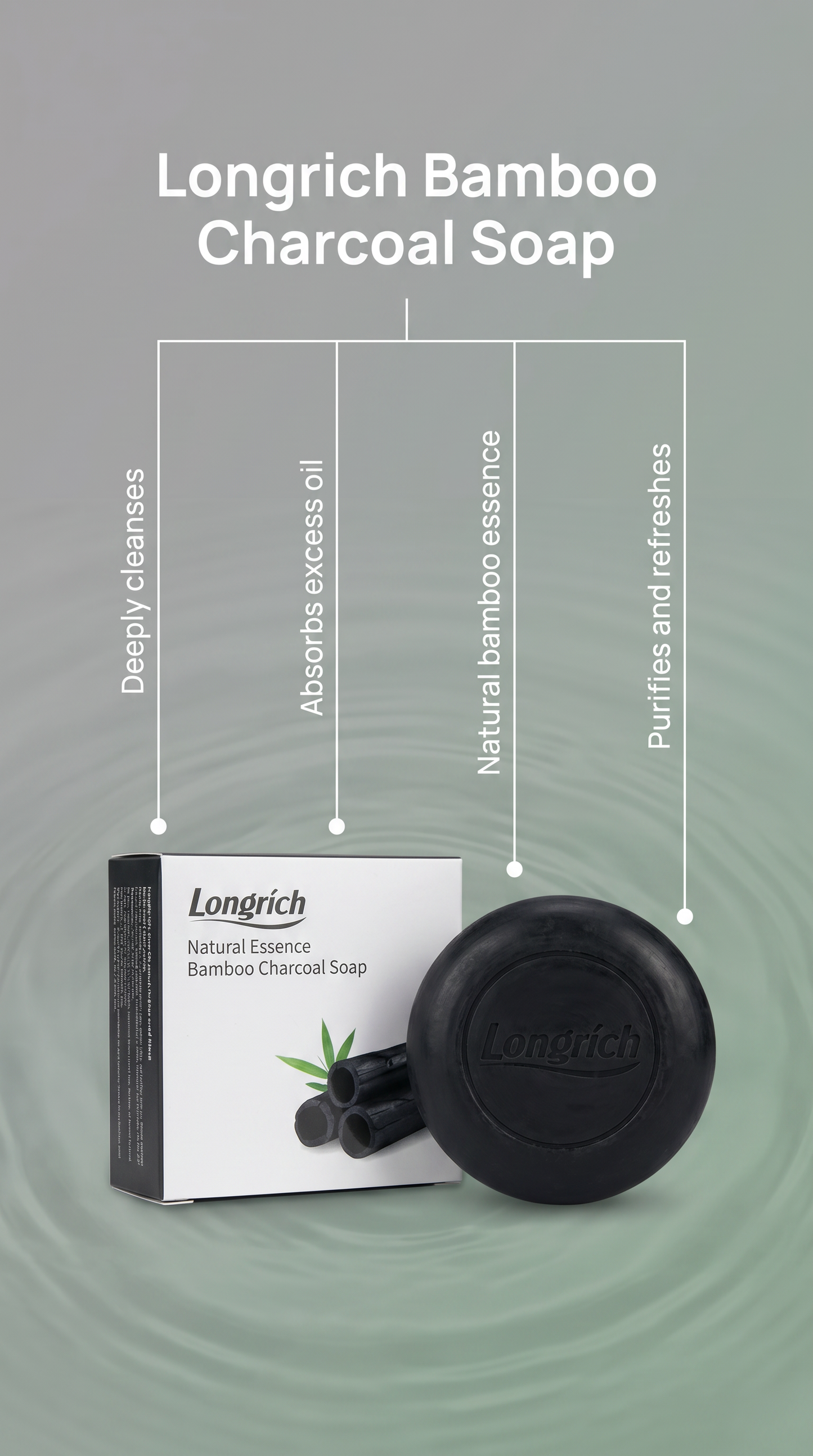 Savon au charbon de bambou Longrich Natural Essence