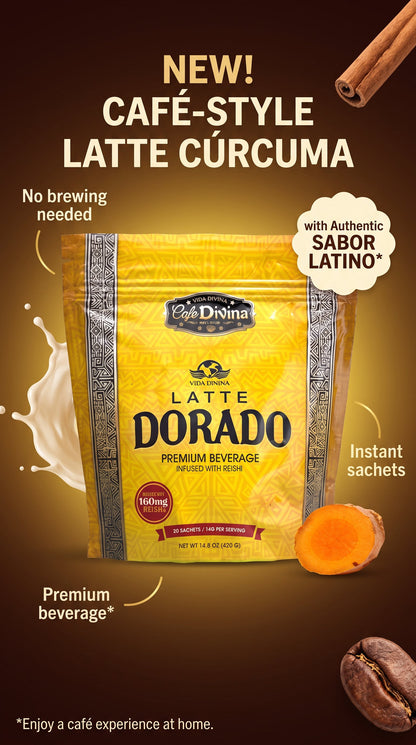 Café Dorado Latte cúrcuma - sabor latino
