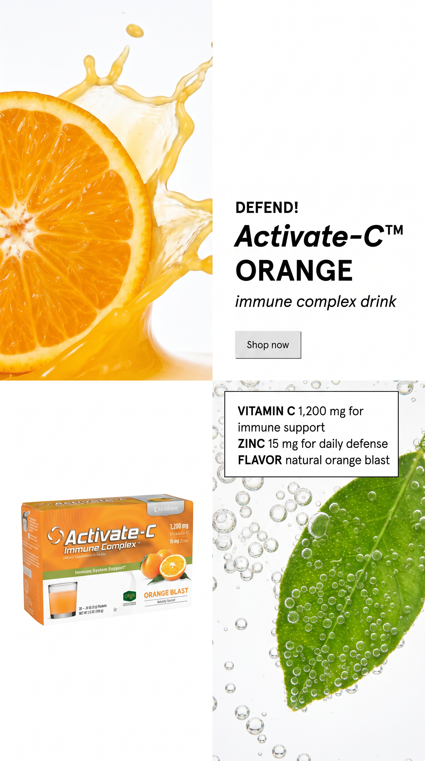 Activate-C Immune Complex™ Drink: Orange