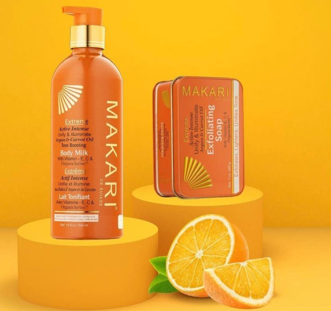 Makari Extreme Carrot & Argan Oil Skin Toning 2 PC Set – Lightening Treatment