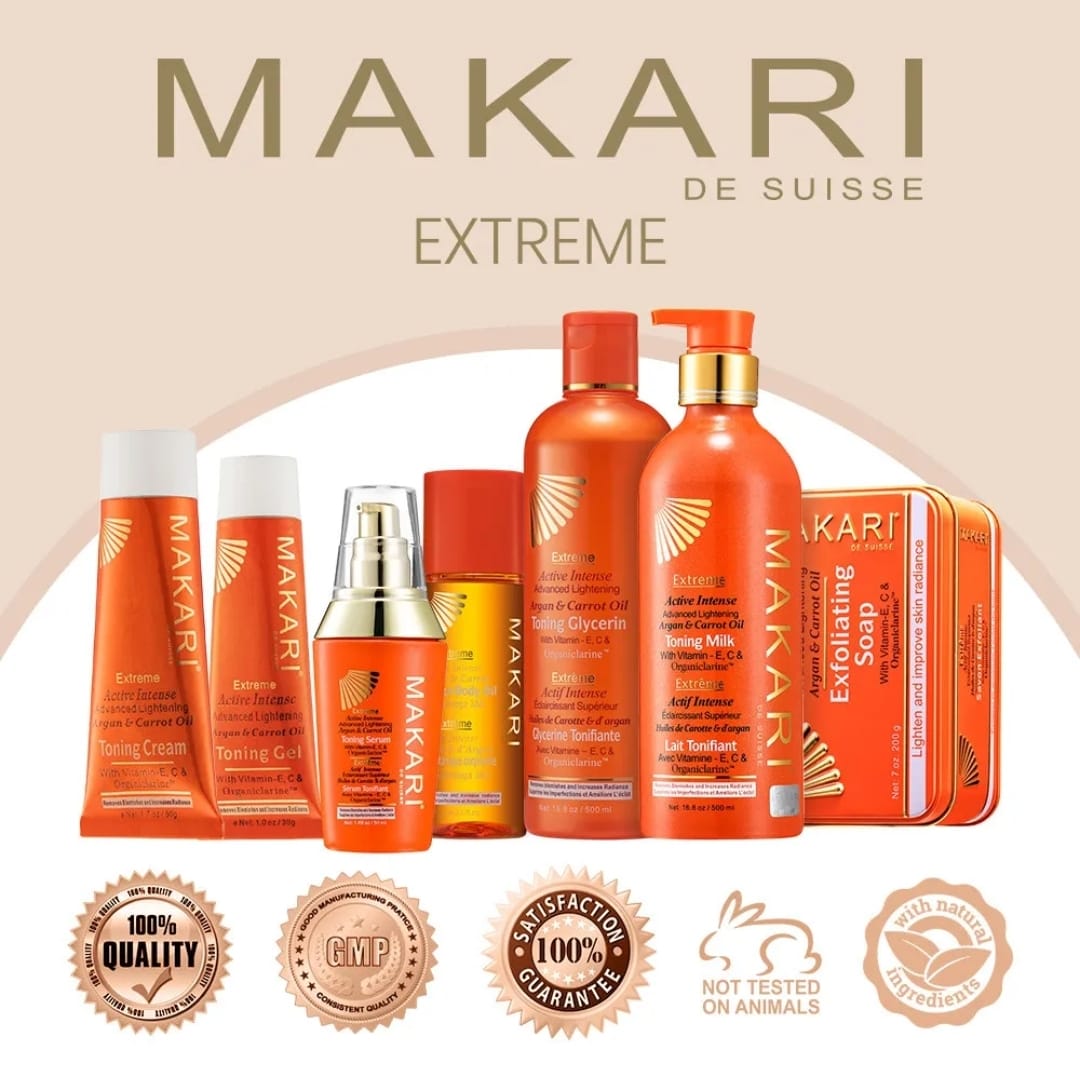 Coffret cadeau Makari Extreme Carotte &amp; Huile d'Argan Tonifiant pour la Peau 