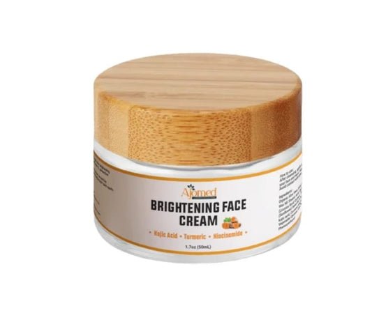 AJOMED Cosmetics and Wellness
Kojic Acid & Turmeric Brightening Neck Face Cream with Alpha Arbutin, Niacinamide and Papaya. Handmade Face cream