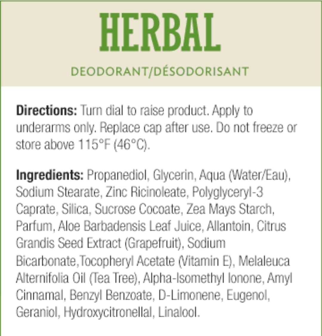 Melaleuca® Herbal Deodorant Size: 2oz