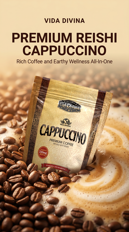 Vida DIVINA CAFE DIVINA CAPPUCCINO CARAMEL DE QUALITÉ SUPÉRIEURE INFUSÉ AU REISHI ...
