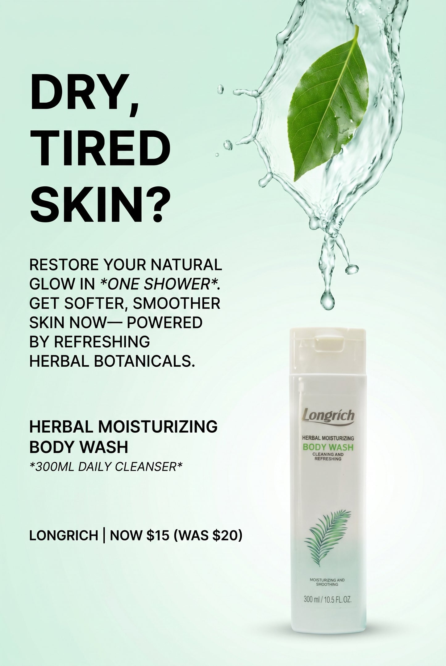 Gel douche aux herbes Longrich (300 ml)