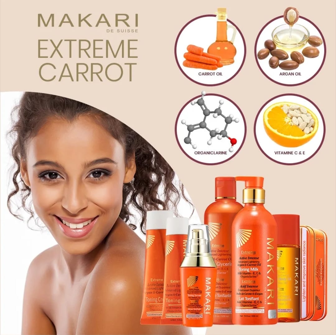 Coffret cadeau Makari Extreme Carotte &amp; Huile d'Argan Tonifiant pour la Peau 