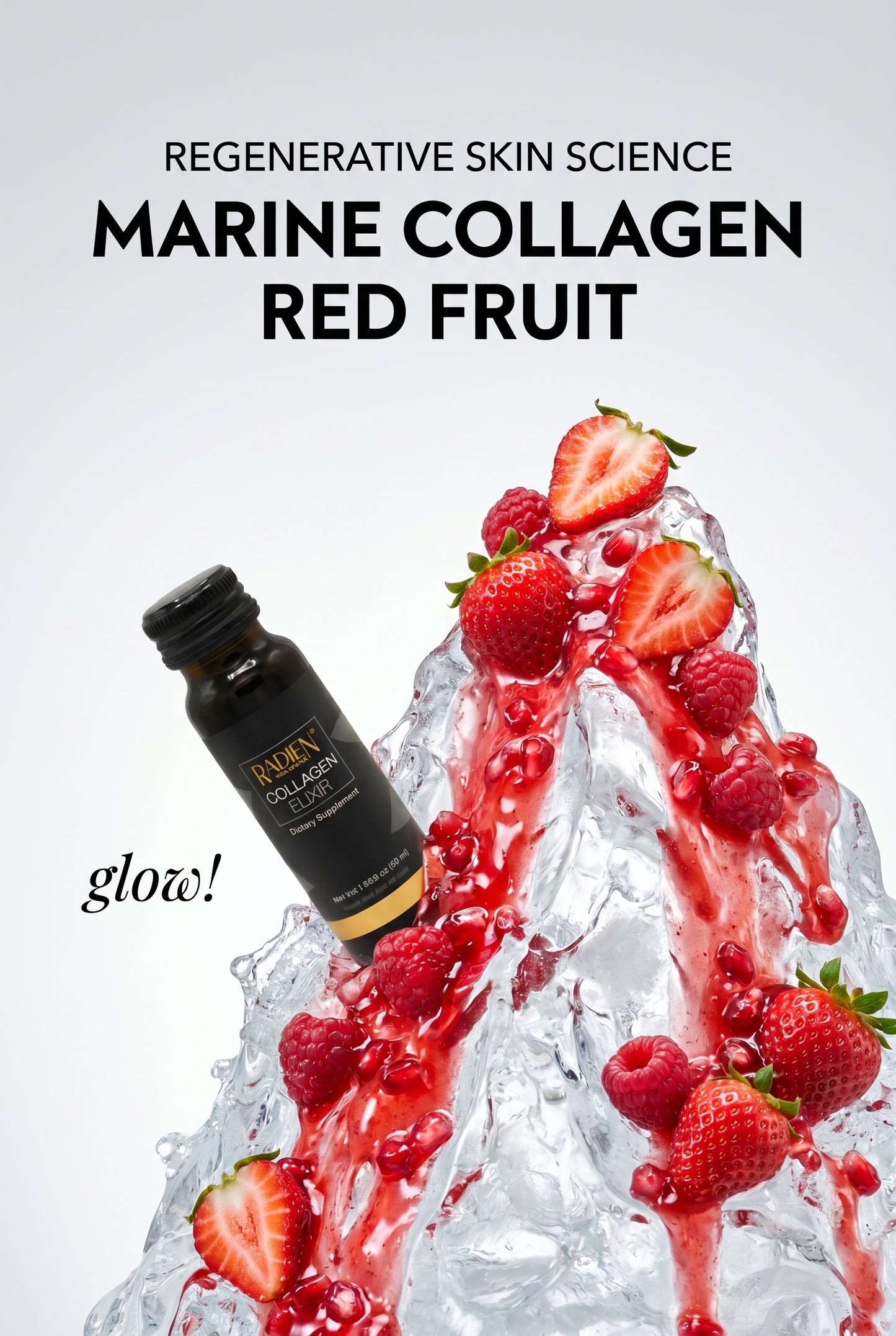 Vida Divina Regenerative Skin Science Marine Collagen – 10 Bottle Pack (Red Fruit Flavor)