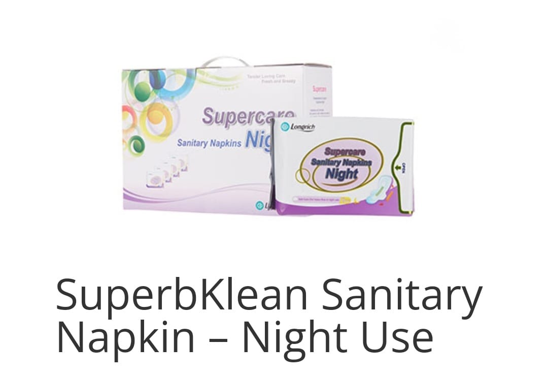 Serviette hygiénique SuperbKlean – Utilisation nocturne