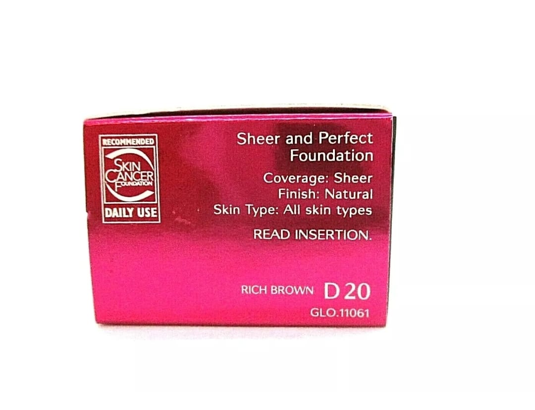 Shiseido Sheer and Perfect Foundation-Rich Brown D20