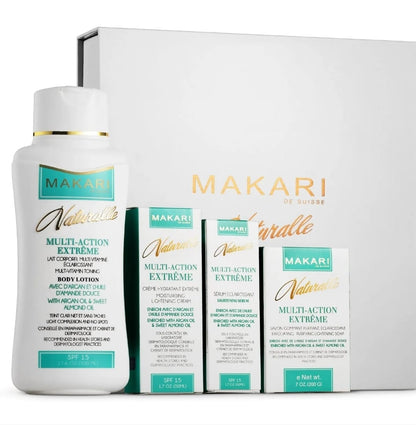 Coffret Makari Naturalle Extreme 4 pièces – Éclaircissant, tonifiant et hydratant