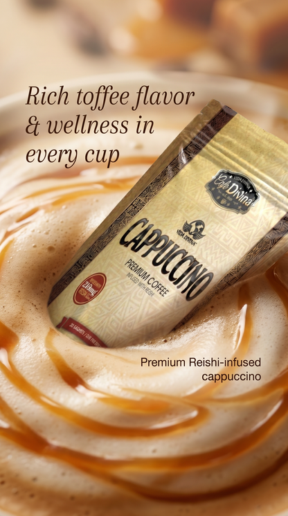 Vida DIVINA CAFE DIVINA CAPPUCCINO CARAMEL DE QUALITÉ SUPÉRIEURE INFUSÉ AU REISHI ...