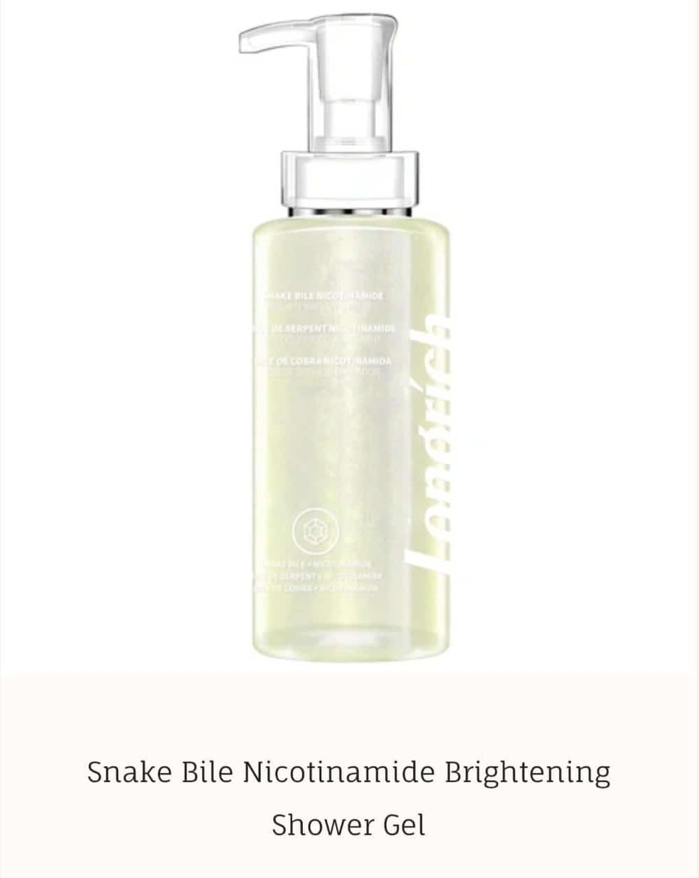 Longrich Snake Bile Nicotinamide Brightening Shower Gel generally highlight its moisturizing