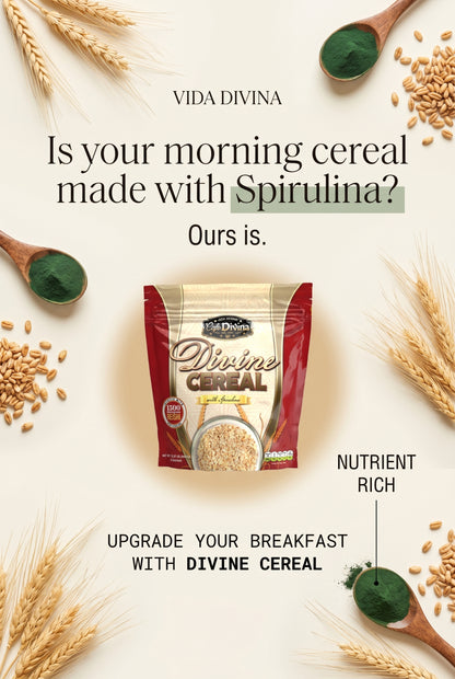 VIDA DIVINA DIVINE CEREAL avec spiruline Net Wt 30g/Sachet