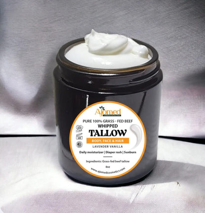 Handmade Whipped Tallow Cream - Pure organic Grass-Fed beef tallow face and body cream