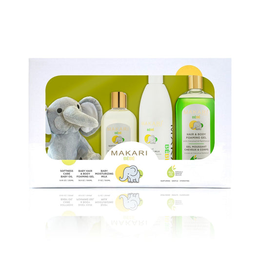 Makari Baby Set With Oil & Foaming Gel & Milk 500ml