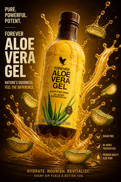 Forever Living - Aloe Vera Gel, Pure Inner Leaf Juice, 100% Sugar-Free Drink No Added Preservatives