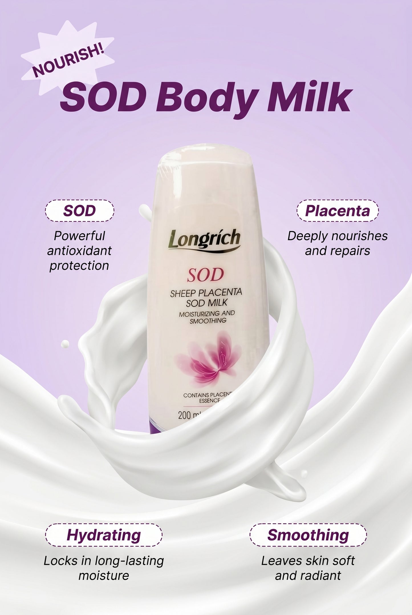LAIT PLACENTA DE BREBIS LONRICH SOD