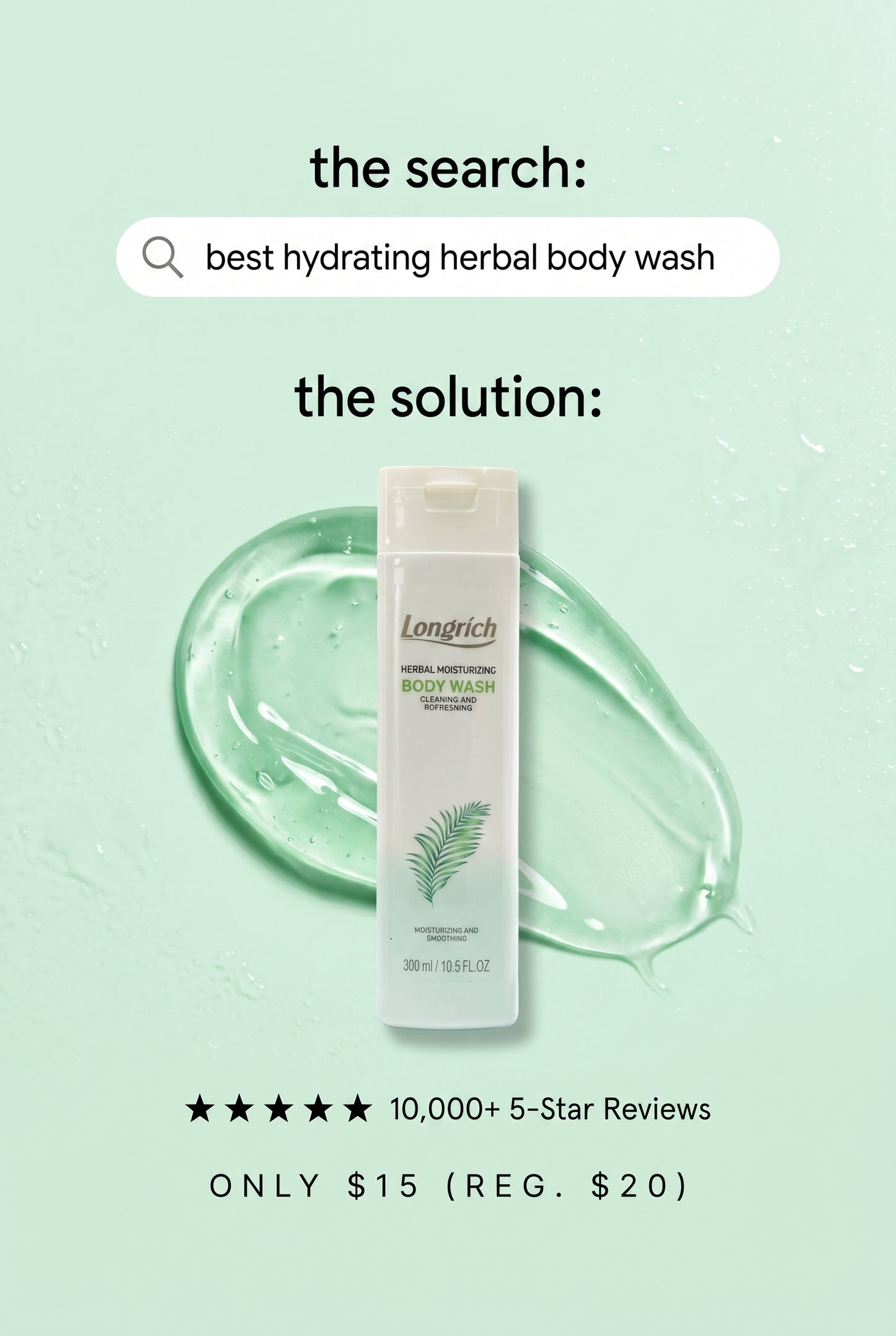 Gel douche aux herbes Longrich (300 ml)