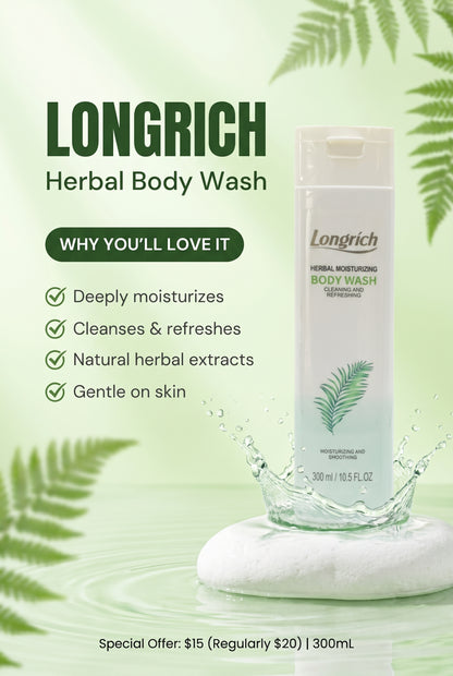 Gel douche aux herbes Longrich (300 ml)