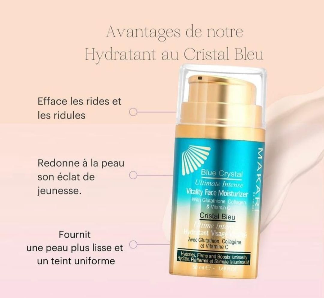 Crème hydratante pour le visage Makari Blue Crystal Vitality 1,7 fl oz - Crème hydratante