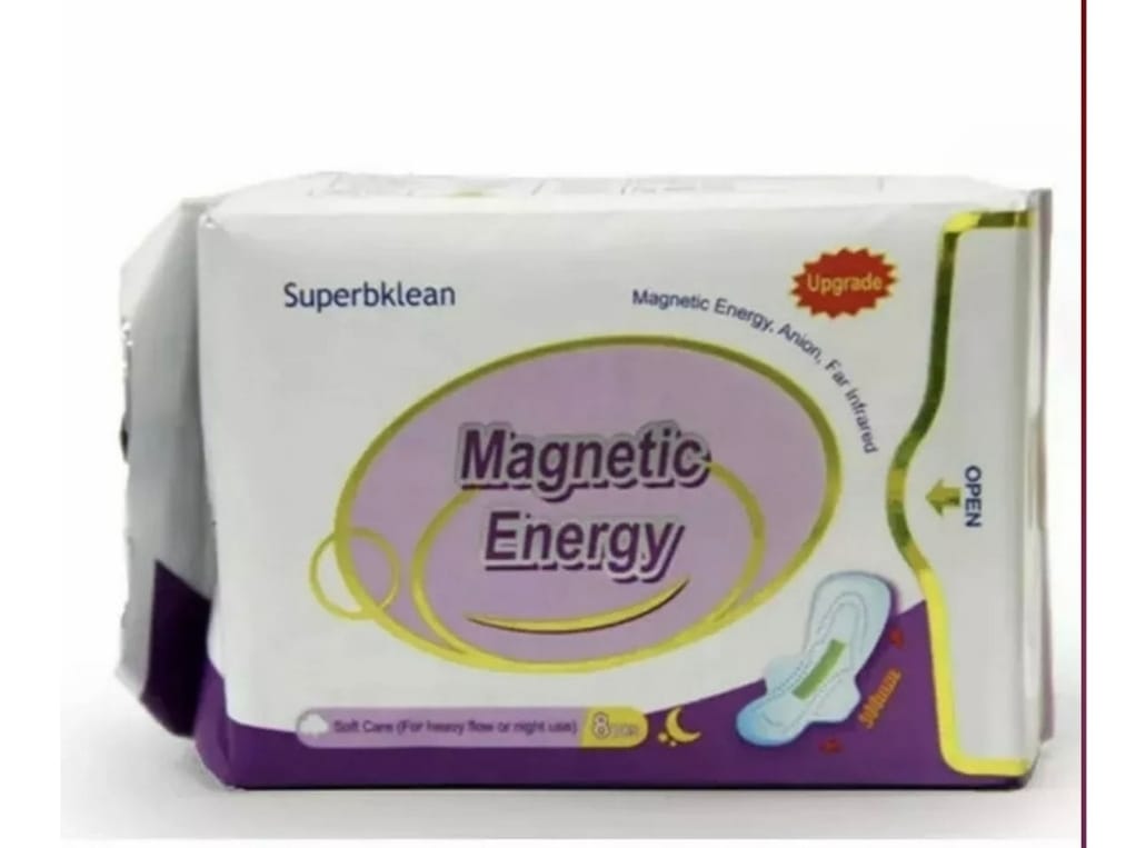 Longrich SuperbKlean Magnetic Sanitary Napkins/Pads/ Energy Panty Liners With Negative Ion/ Fights Infections/ Menstrual Cramps/Pains