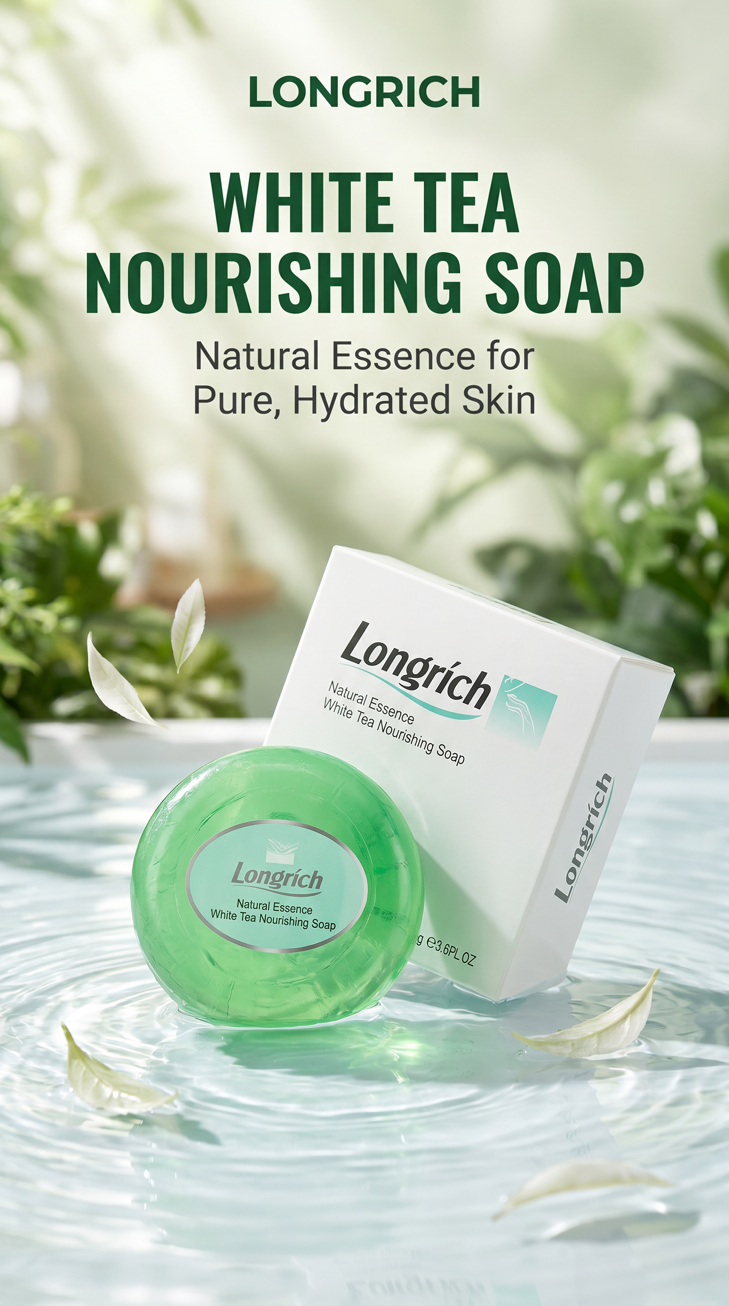 Savon nourrissant au thé blanc Longrich (essence naturelle) par Longrich