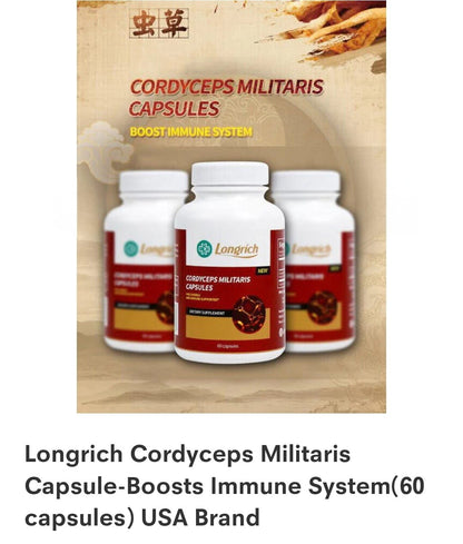 Longrich Cordyceps Militaris Capsule-Boosts Immune System(60 capsules) USA Brand