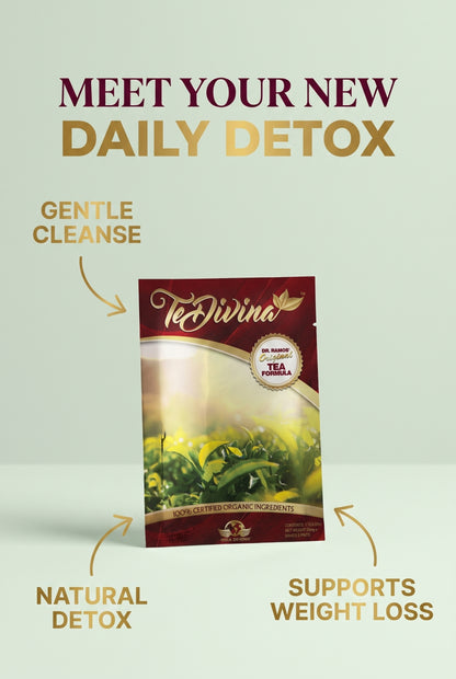 Thé détox original Te Divina pour la détoxification, le nettoyage et la perte de poids 1 sachet