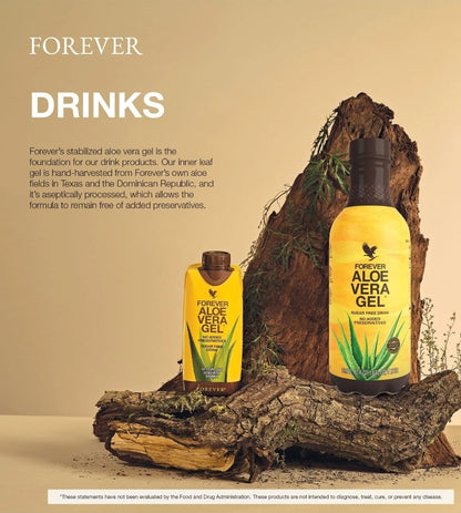 Forever Living - Aloe Vera Gel, Pure Inner Leaf Juice, 100% Sugar-Free Drink No Added Preservatives