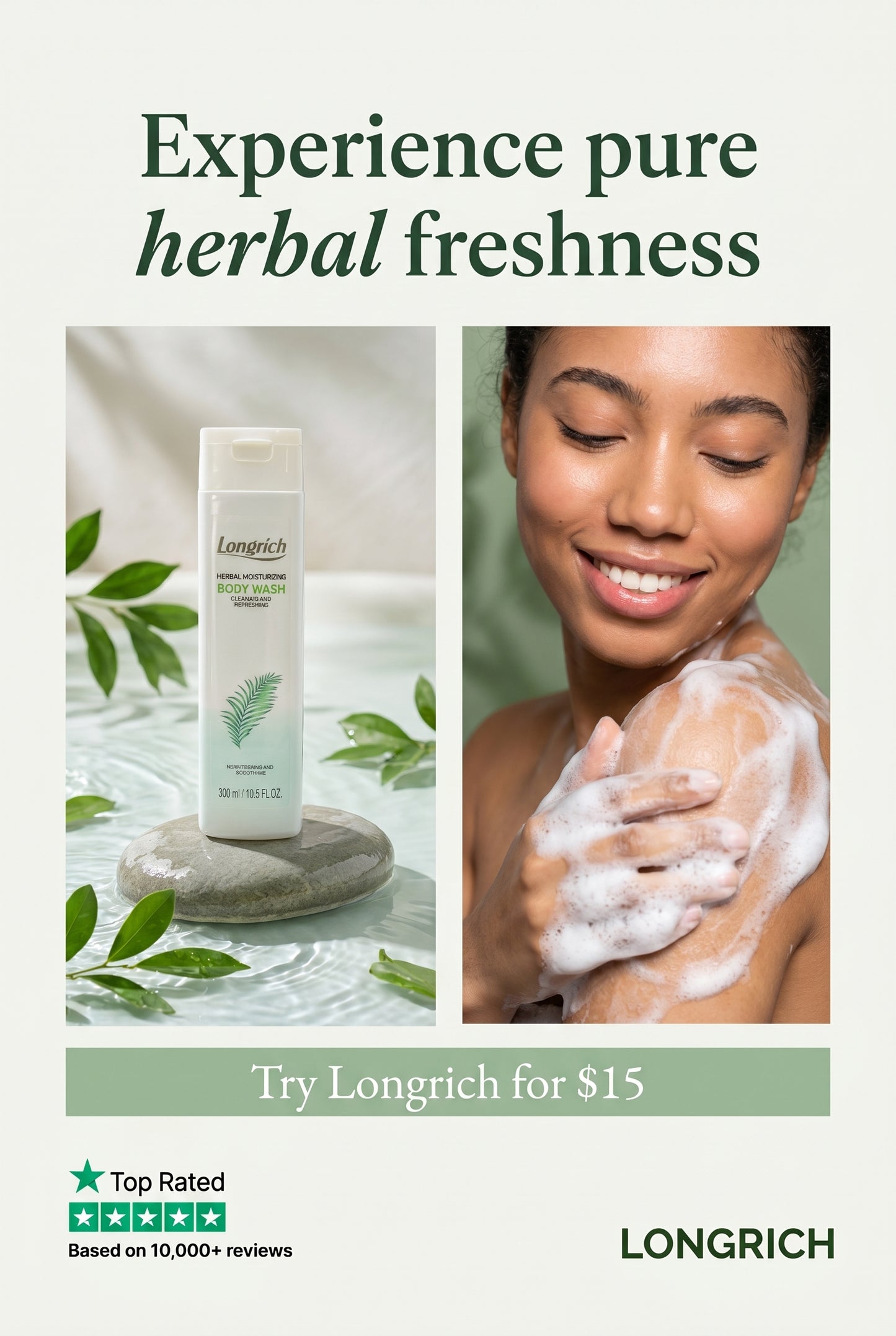 Gel douche aux herbes Longrich (300 ml)