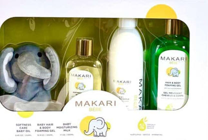 Makari Baby Set With Oil & Foaming Gel & Milk 500ml