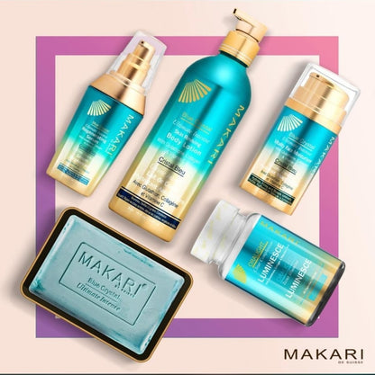 Makari Blue Crystal Reviving Gift Set - Lightening Moisturizing Cream,Lotion,