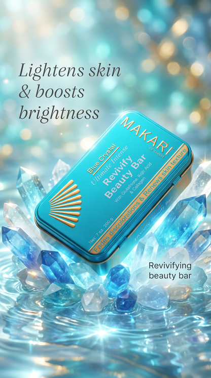 Makari Blue Crystal Revivify Beauty Bar Soap – Lightening, Brightening Cleansing