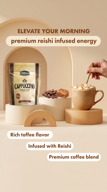 Vida DIVINA CAFE DIVINA CAPPUCCINO CARAMEL DE QUALITÉ SUPÉRIEURE INFUSÉ AU REISHI ...