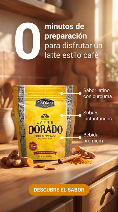 Café Dorado Latte cúrcuma - sabor latino