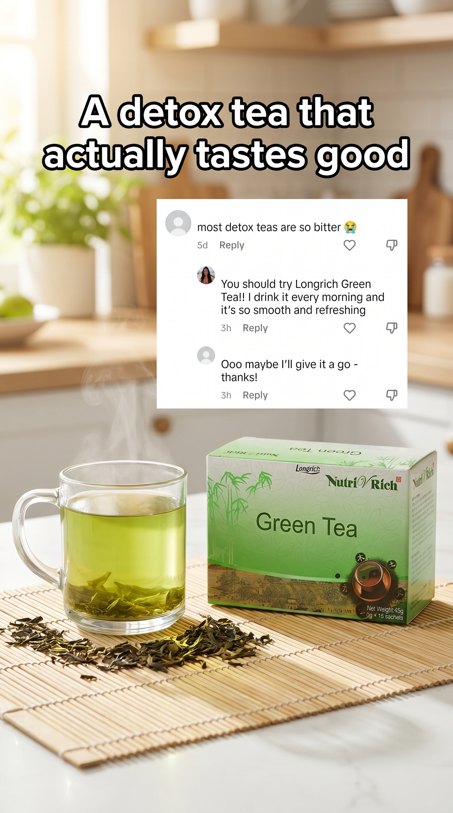 Longrich Green Tea / Longrich NutriVRich Xinchang Tea/ Detox Tea / Longrich Tea