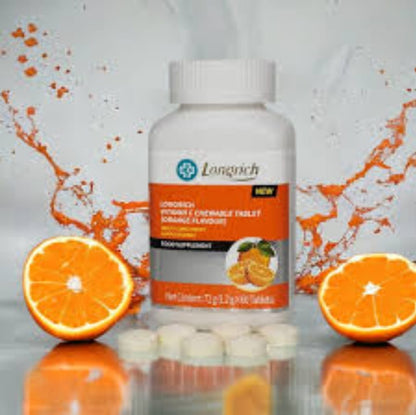 Longrich Vitamin C Chewable Tablets (ORANGE FLAVOUR) HEALTH CARE EFFECTS